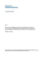 A comparison between the role and function of school psychologists in South Florida and the Dominican Republic